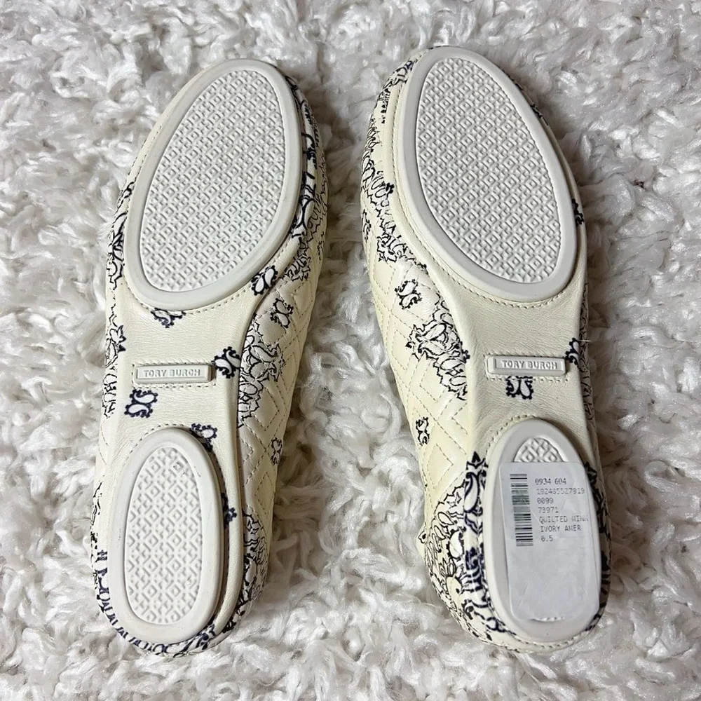 New tory burch Minnie Quilted Travel Ballet Flat Leather Logo